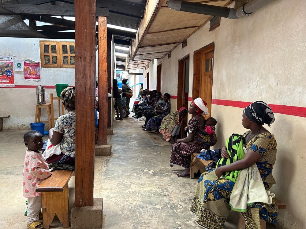 Patients at the Bushanga health centre in North Kivu, Democratic Republic of Congo (DRC)