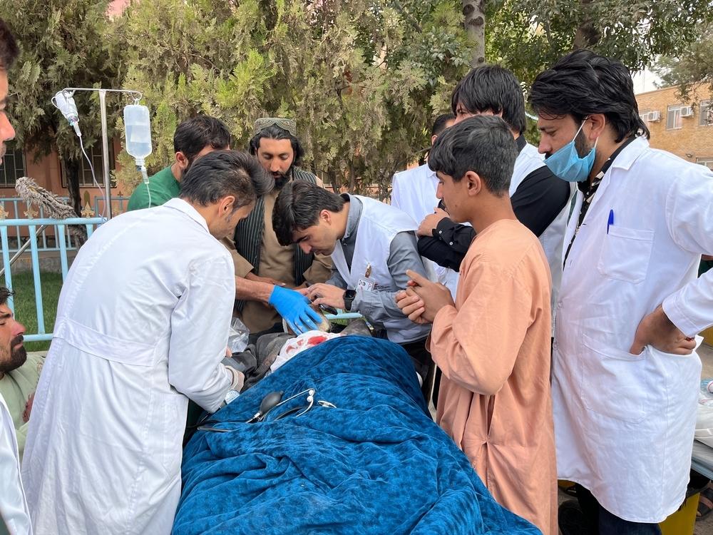 MSF Emergency triage, Herat region hospital, Afghanistan. 