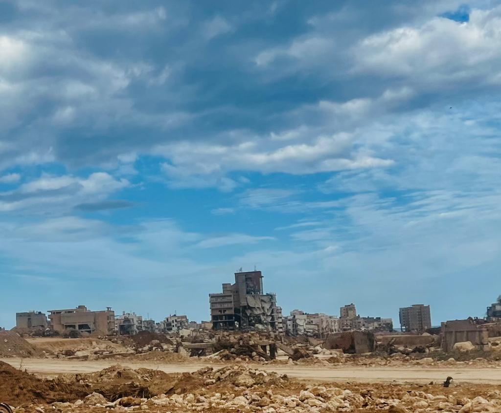 Destruction in Derna, Libya, caused by floods. 