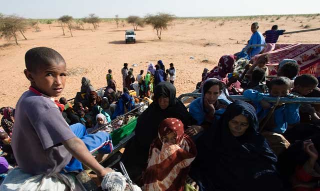 Malian refugees at the Mbera refugee camp in Mauritania