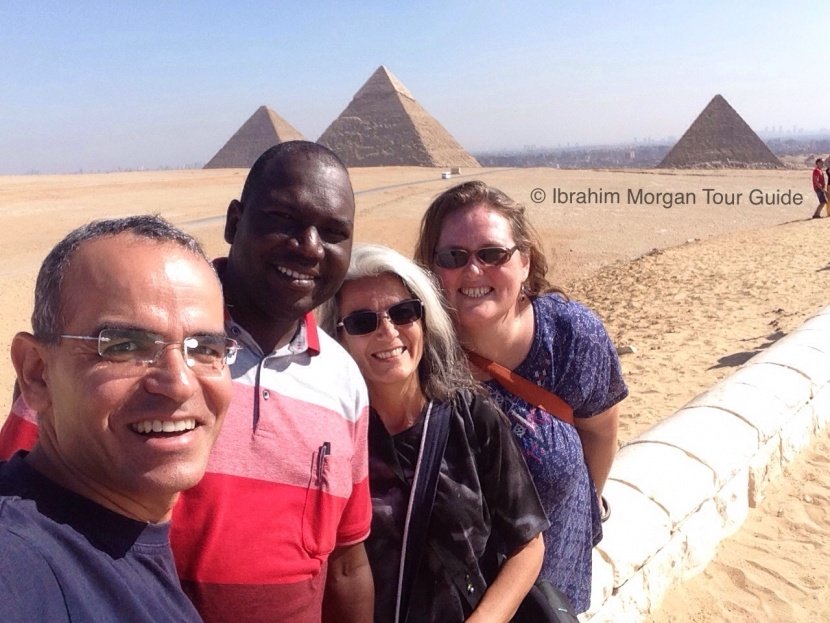 Ainslie McClarty and her colleagues in Egypt.