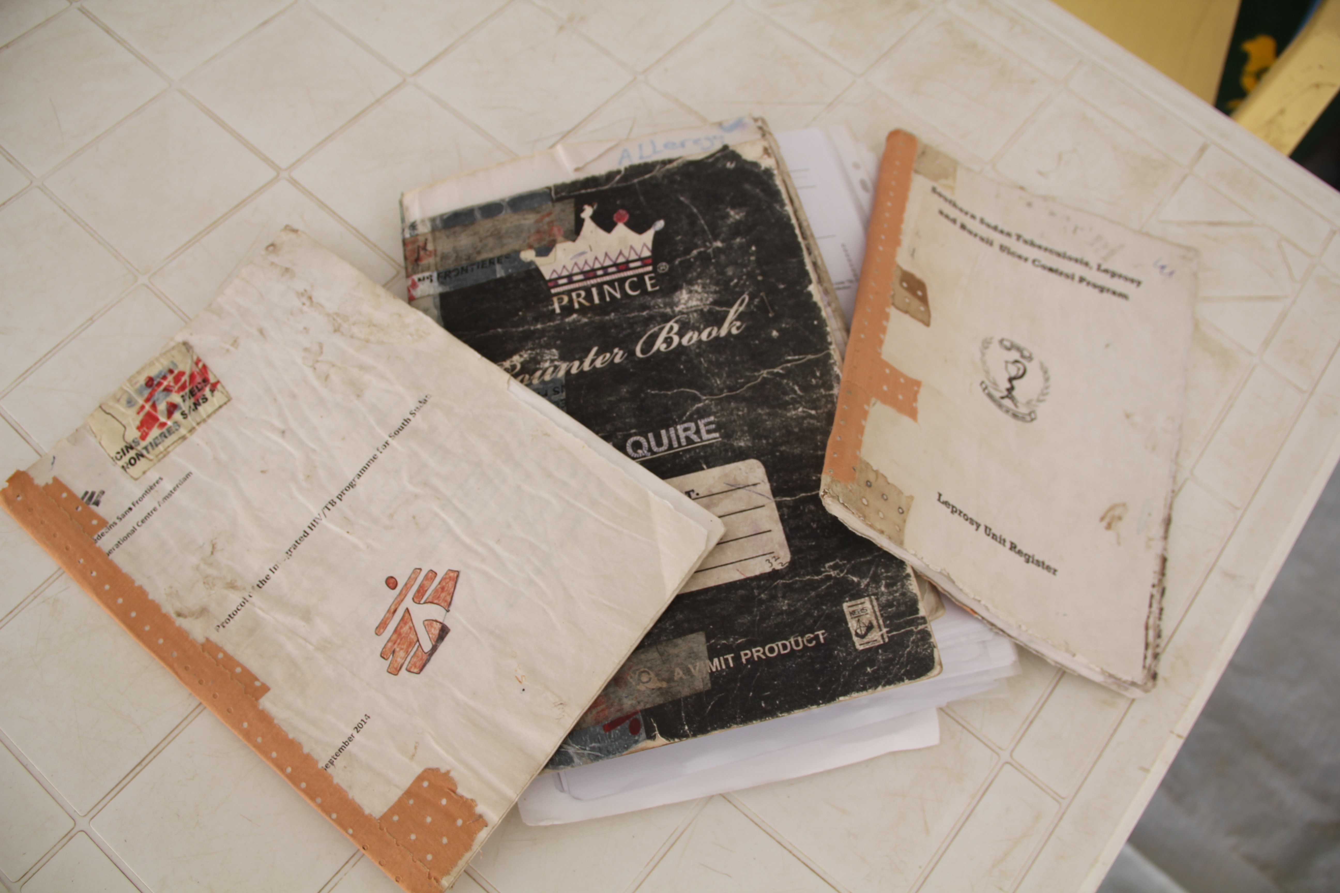 The book that traveled too far. Photo: Jacob Kuehn/MSF