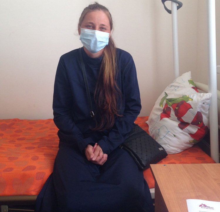 35-year old Elena is receiving treatment for XDR-TB in Grozny. She is one of 51 patients MSF is caring for, with a new combination of drugs that have never been used in the country before. Photo: Farida Abdulkadirova/MSF