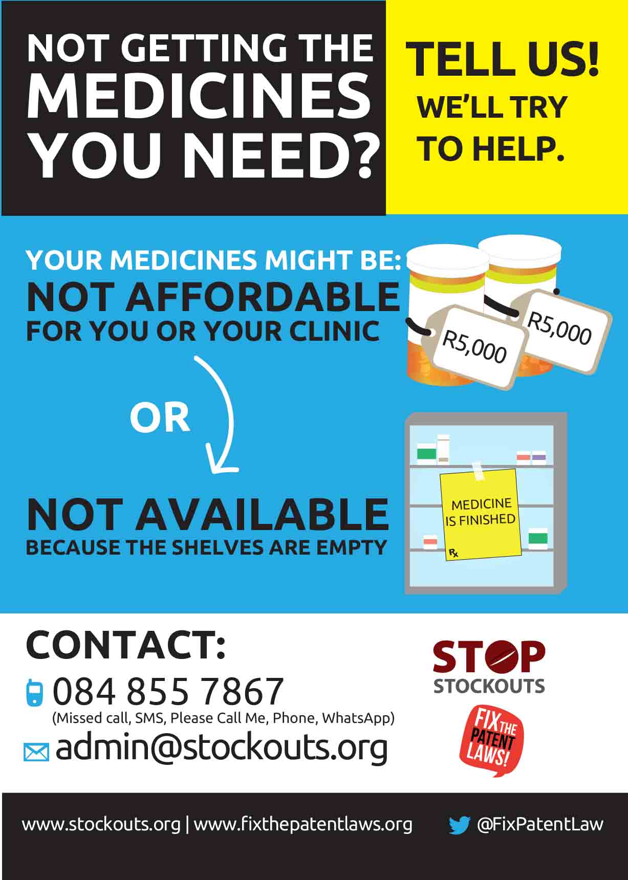 Not getting the medicine you need poster