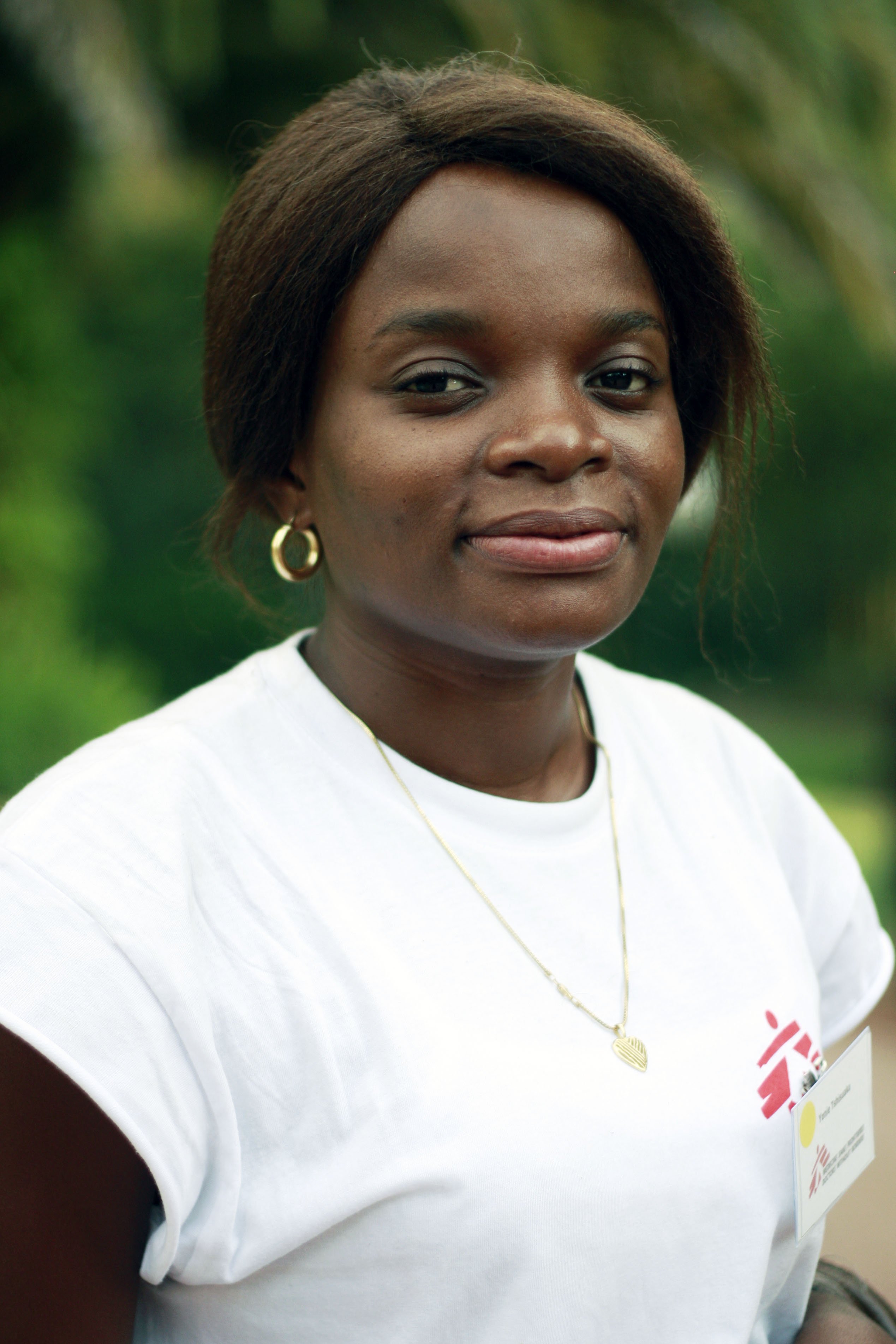 Portrait of MSF doctor, Yonie Tshisuaka, who has come back from Haiti. Photo: Taryn Arnott