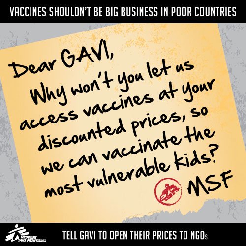 MSF calls on GAVI and pharmaceutical companies to extend discounts so more children can be reached