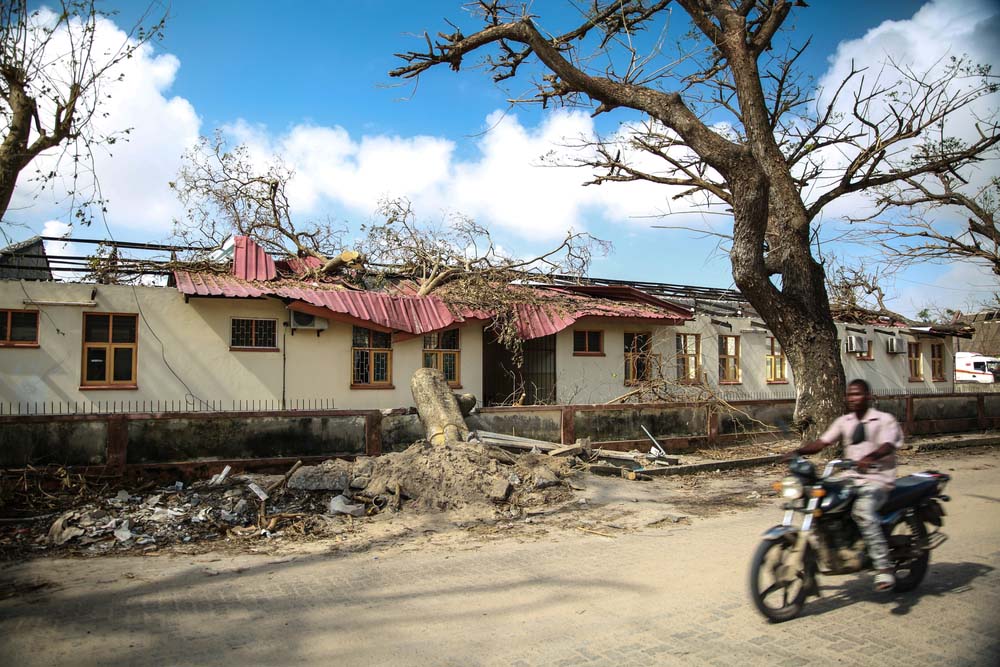 Damage caused by Cyclone Idai and flooding in Beira