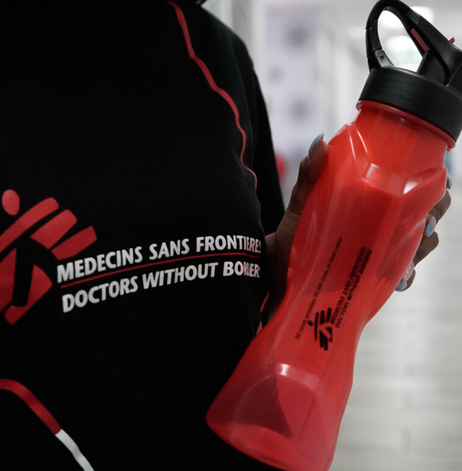 MSF water bottle (Crived Red)