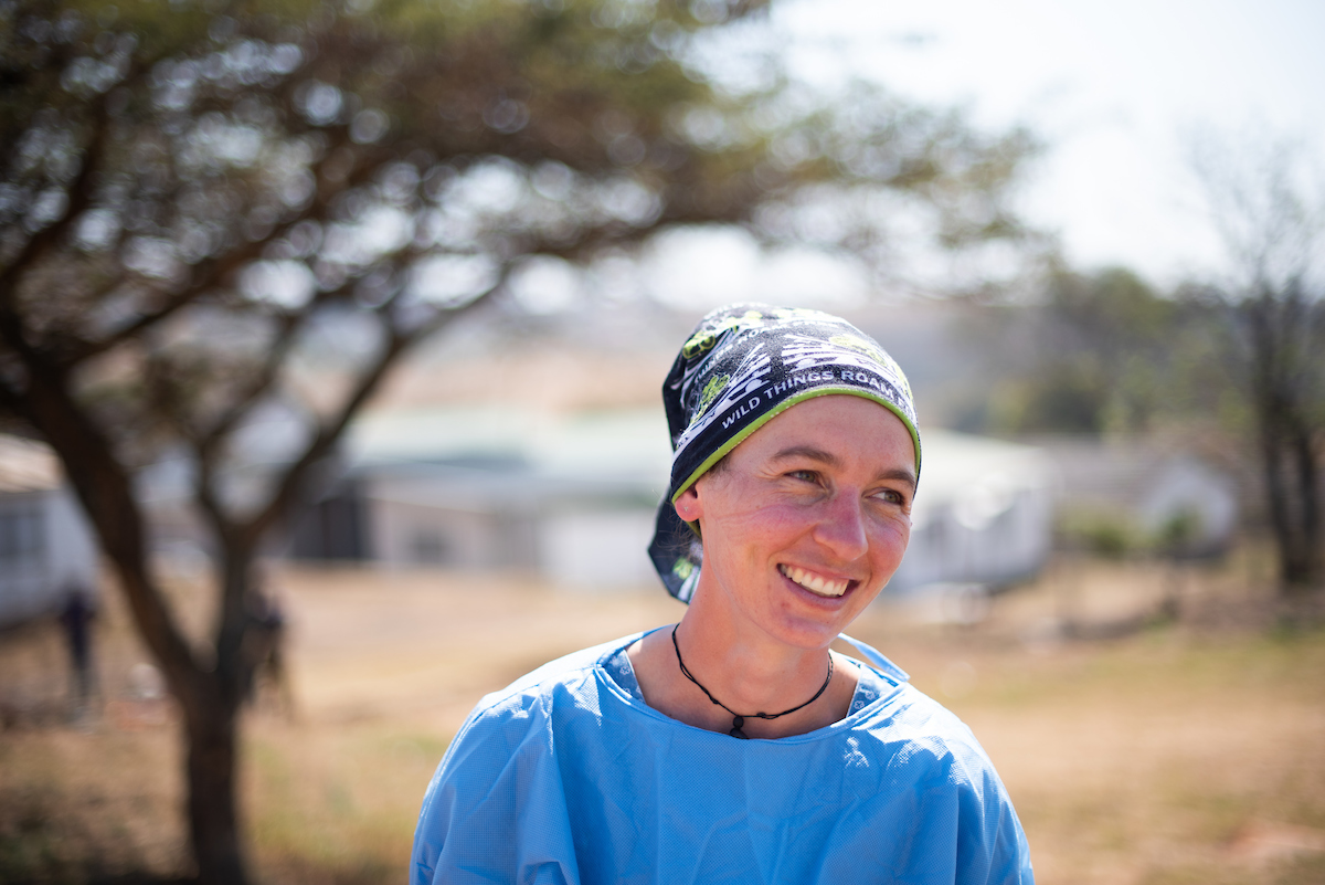 Dr.Helene Muller in charge of flu tent
