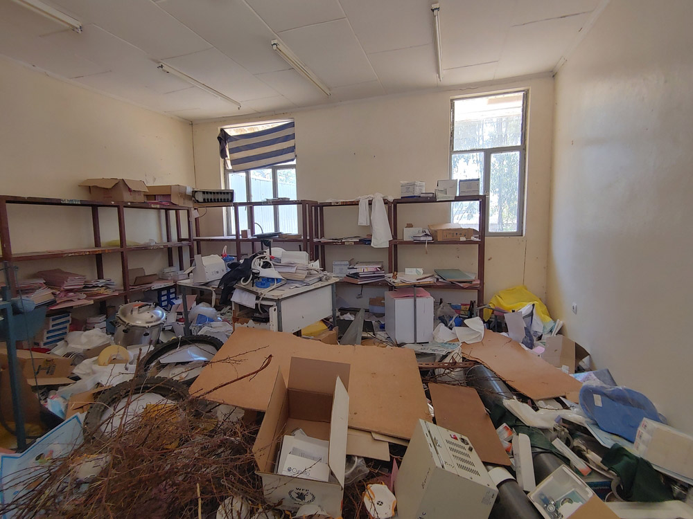 A picture of ruins at Tigray in the MSF hospital