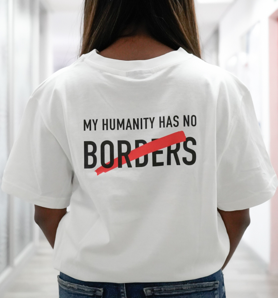MSF Pantient centred round neck T-shirt back
