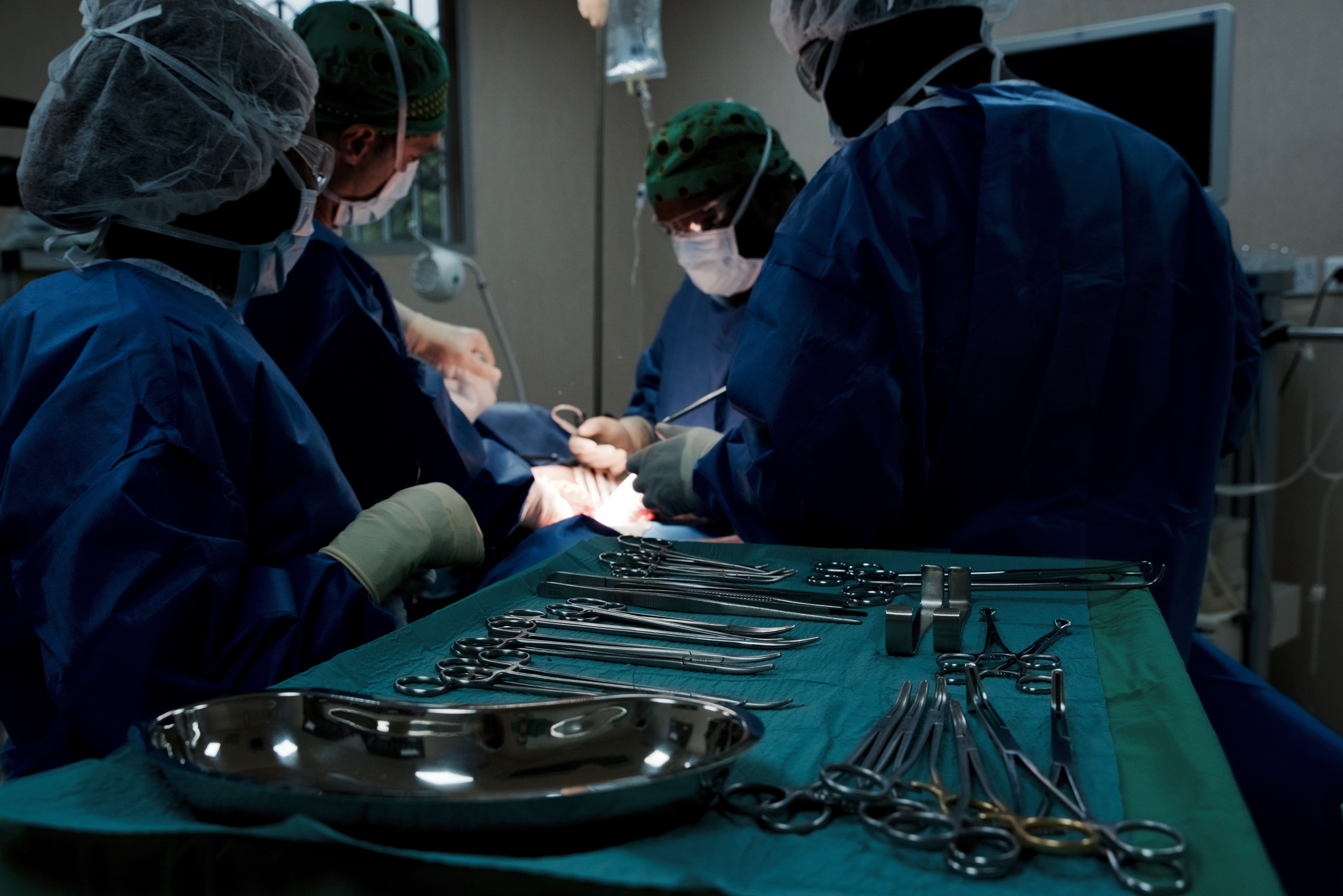 An image of Madalo Gwaza undergoing surgery to treat her cervical cancer in Queen Elizabeth Central Hospital in Blantyre, Malawi.
