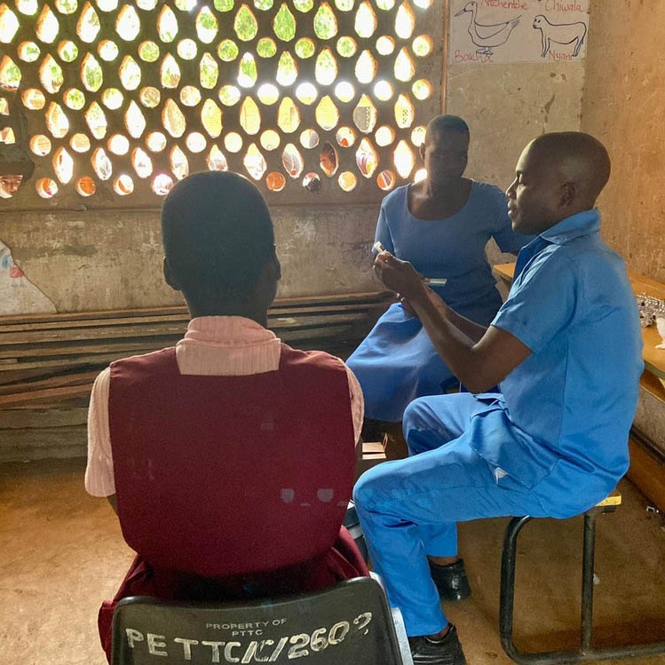 Young girl about to get vaccinated for cervical caner with human papillomavirus (HPV) vaccination
