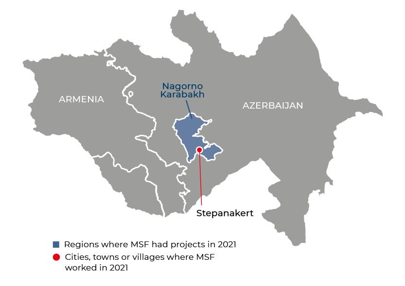 MSF, Doctors without borders, Armenia Map