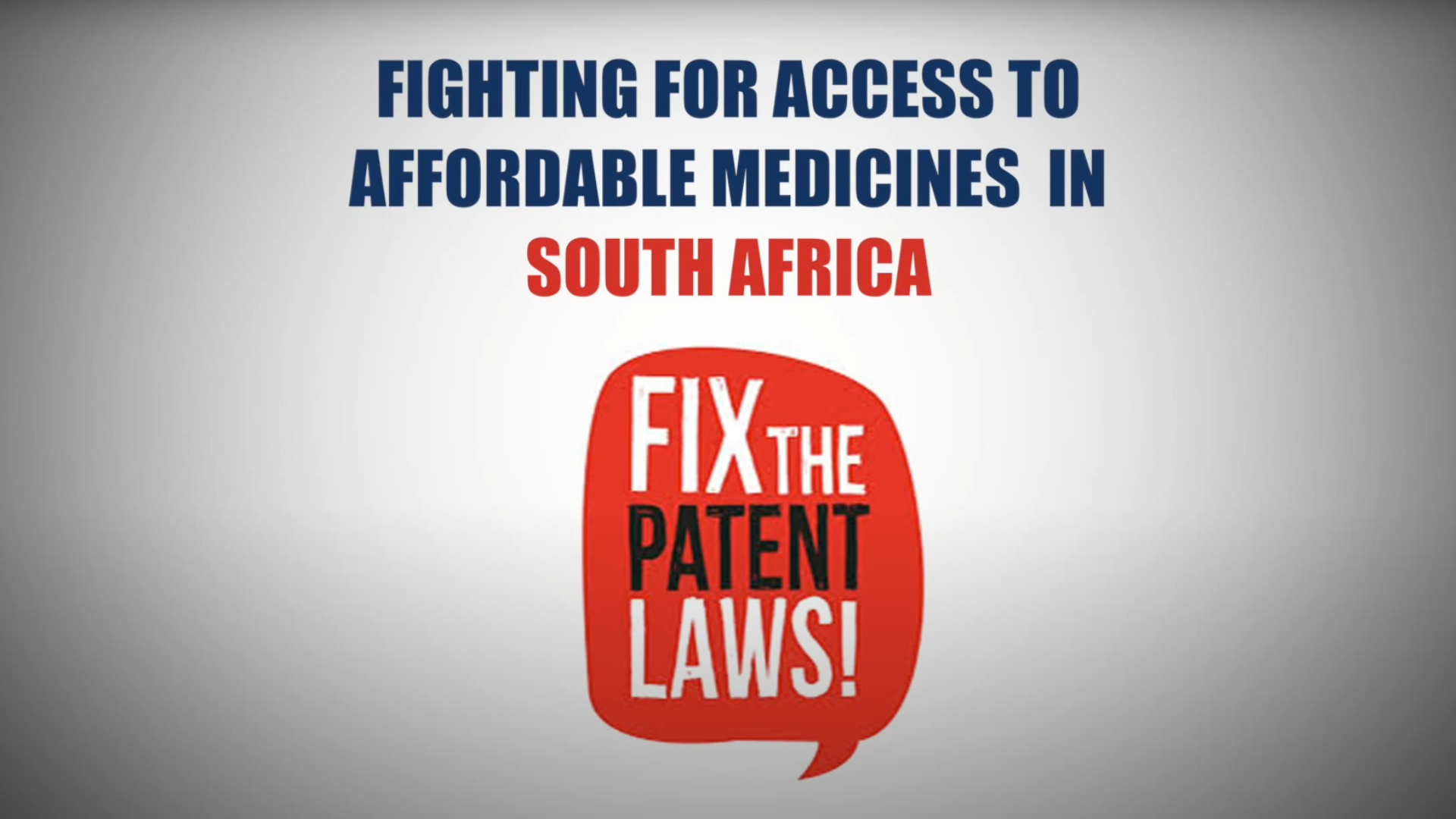 Encouraging text to fix the patent laws in South Africa.