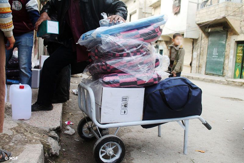 Distribution of winter kits in eastern Aleppo.