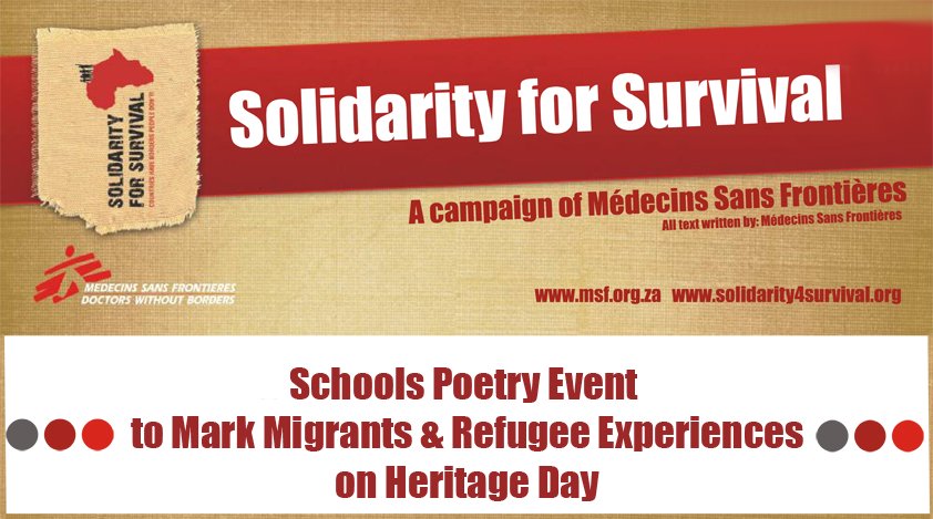 Schools poetry event to mark migrants and refugee experiences on Heritage Day