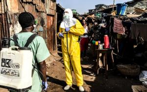 Watsan Team disinfects Freetown Houses