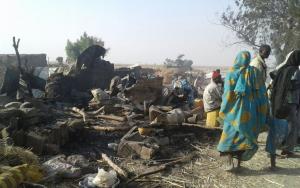 Victims of bombing on a displaced camp in Rann, Nigeria
