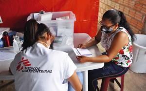 Patients consulting with our MSF teams in Brazil