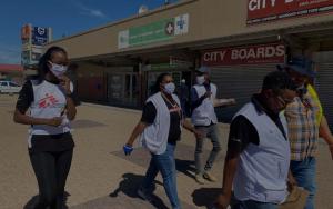 MSF staff doing health promotion in Khayelitsha, South Africa