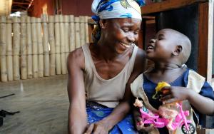 Mother and daughter after an operation at Lubutu hospital in DRC