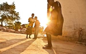 Children playing games at their home in Zimbabwe