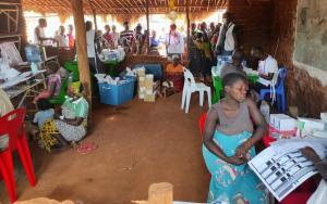 Patients waiting for consultation at MSF clinic