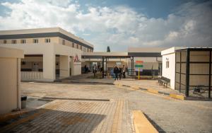 Doctors Without Borders (MSF)_A view of the new burn hospital in Atmeh, Idlib governorate, northwest Syria.  After years of operating a burn unit in Atmeh, and with a commitment to improving the quality of services, MSF moved activities to a new hospital in 2024, offering the same specialised services for treating burns and managing skin grafts.  The new hospital offers smoother patient flow, with more spacious areas, gardens, and safe spaces for children.
