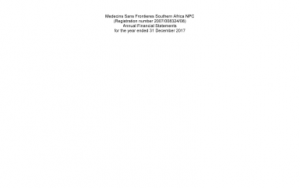 MSF South Africa Annual Financial Statement 2017 Image