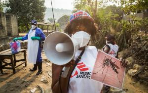 In areas where confirmed cases of yellow fever have been reported, MSF teams fumigate with insecticide to kill mosquitoes and help prevent further transmission of the disease.