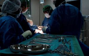 An image of Madalo Gwaza undergoing surgery to treat her cervical cancer in Queen Elizabeth Central Hospital in Blantyre, Malawi.