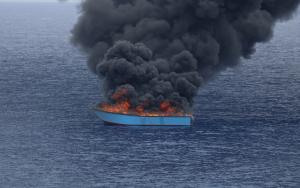 MSF_Search and Rescue_ Central Mediterranean Sea crisis - Migrant boat set on fire