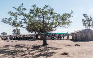 A picture of an exploratory mission led by MSF to respond to the on-going nutritional crisis in Madagascar.
