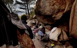 Abdou Camp is far from the road, on top of the Mountain, as hidden as possible from the security forces. Migrants complain about ongoing raids, detentions and deportations from Nador to the border with Algeria.