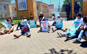 Members of various civil societies gathered outside the Netherlands Embassy in Pretoria.  For the TRIPS Waiver which was proposed to the World Trade Organisation by South Africa and India. Various members stood outside different embassies and handed over letters to call on this countries  to support the TRIPS Waiver to share access to the manufacturing the required drugs with low income countries.