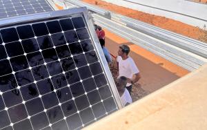 Mobile Solar Energy in Ourang refugee camp, Eastern Chad. Solar energy. Solar panels. Reliable energy. Green energy. 