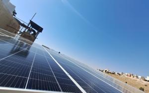 Image of solar panels at Amman reconstructive surgery Hospital in Jordan.