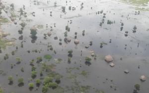 Aerial view over flood affected Bentiu in Unity state, South Sudan