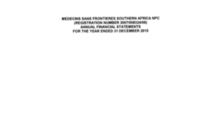 MSF SA Annual Financial Statement 2015 Image
