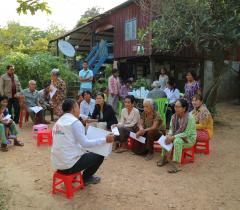 MSF staff carrying out information and education activities in Cambodia