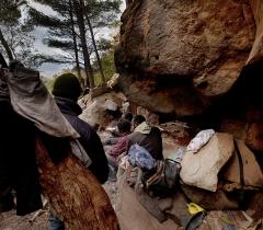 Abdou Camp is far from the road, on top of the Mountain, as hidden as possible from the security forces. Migrants complain about ongoing raids, detentions and deportations from Nador to the border with Algeria.