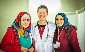 Iraq, Domeez refugee camp - Nurse Jessica Lovel