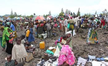 newly displaced people in and around Goma, in Muguga III camp