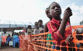 newly displaced people in and around Goma, in Don Bosco camp