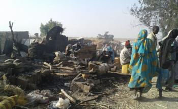 Victims of bombing on a displaced camp in Rann, Nigeria