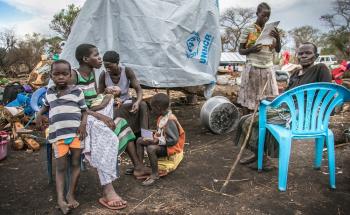 A refugee from South Sudan in Palorinya, Uganda