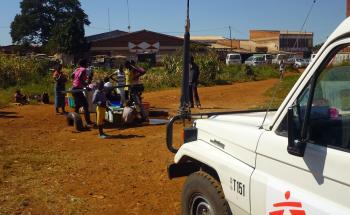 People getting water at a borehole. Kuadzana, Zimbabwe. 