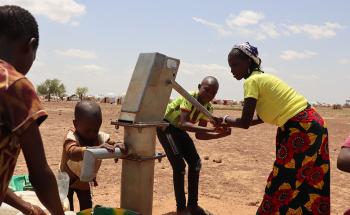 Salamata, has been living for more than two years with her husband, children and nearly 2,000 other people in the camp at the edge of the town of Barsalogho, north central region, Burkina Faso. 