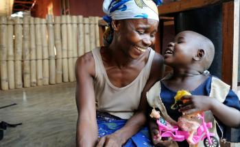 Mother and daughter after an operation at Lubutu hospital in DRC